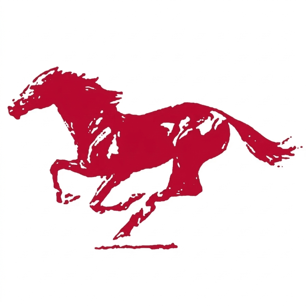 Caballo rojo al galope